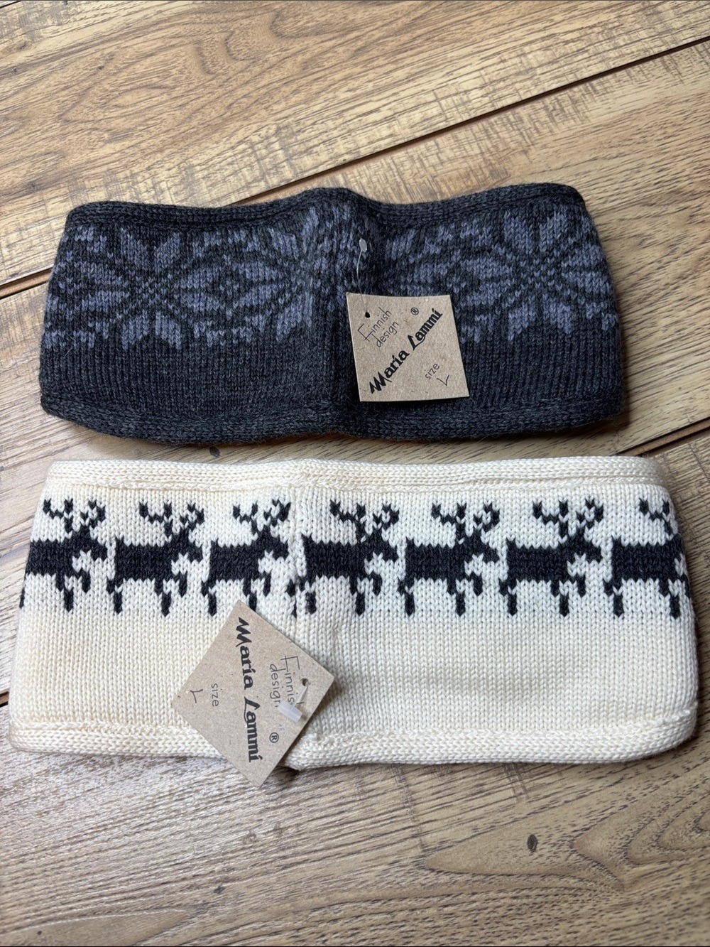 Maria Lammi Handmade 100% Merino Wool Headbands Size Large NWT